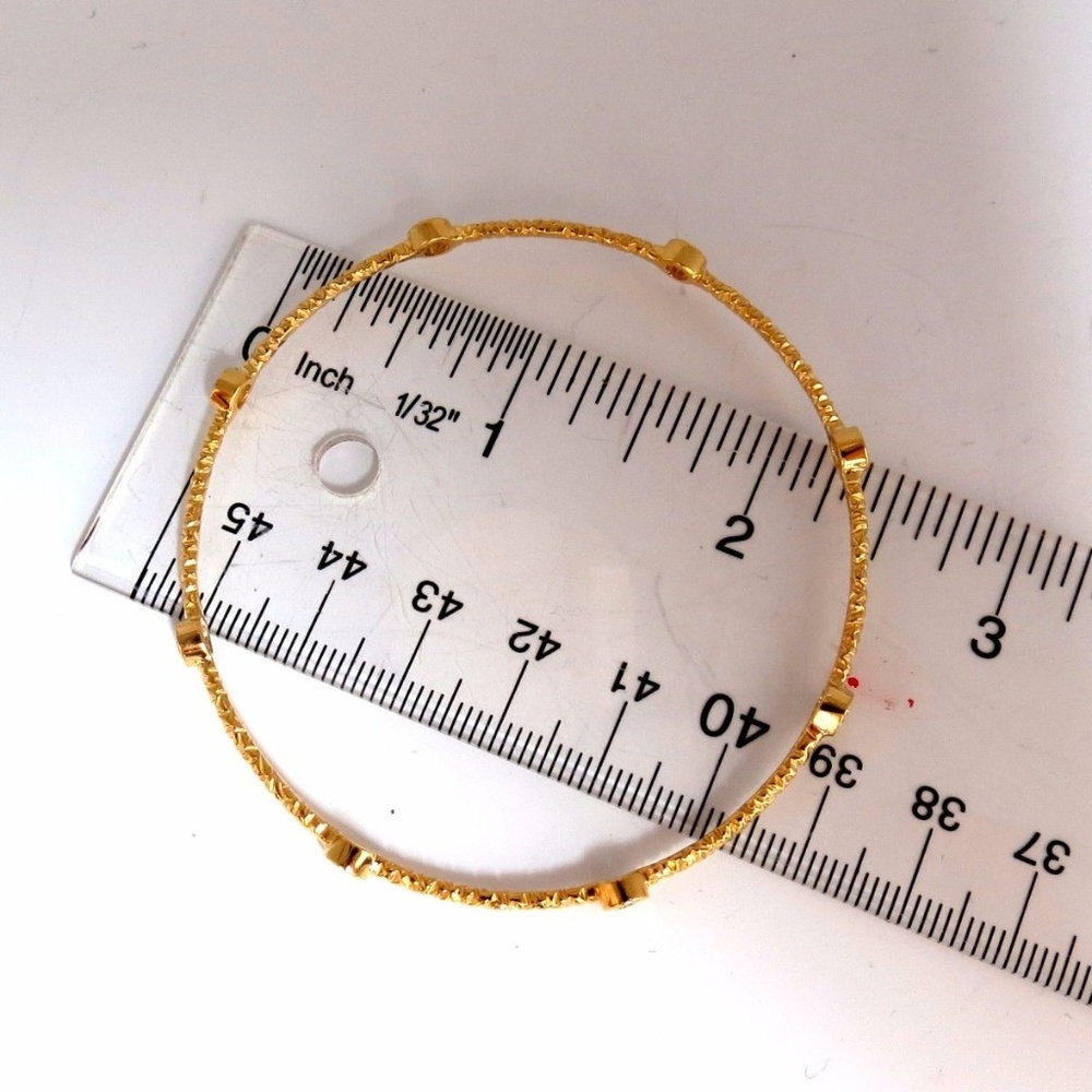 Diamond Bangle bracelets stackable hammer chisel* - Picture 3 of 6